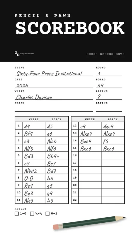 Cover of Pencil & Pawn: Scorebook